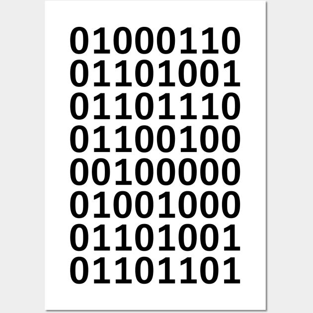 Secret Binary Code - Light Wall Art by MaximumLimit